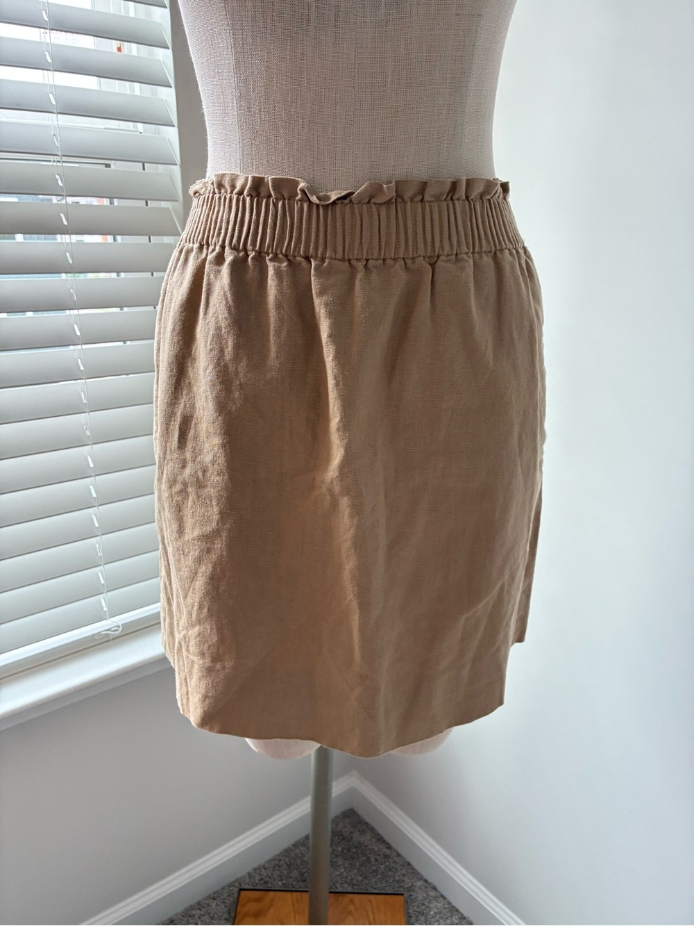 J. Crew Women's Linen-Blend Paperbag Mini Skirt
